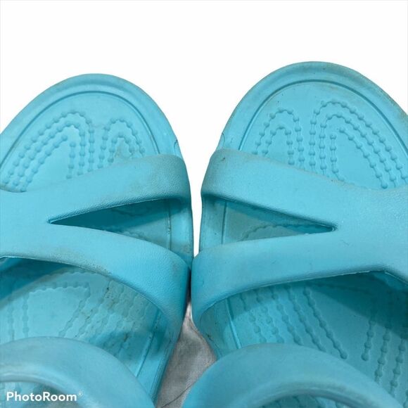 Ladies Crocs Kelli Sandals Pool Blue‎ Size 6 - Picture 3 of 11